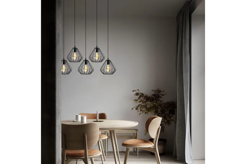Lysekrone Diamant Fem Sort - Sort - Belysning - Lamper & indendørsbelysning - Loftlampe - Pendellamper & hængelamper