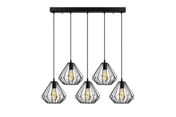 Lysekrone Diamant Fem Sort - Sort - Belysning - Lamper & indendørsbelysning - Loftlampe - Pendellamper & hængelamper