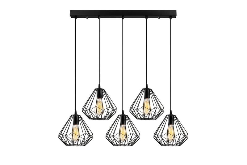 Lysekrone Diamant Fem Sort - Sort - Belysning - Lamper & indendørsbelysning - Loftlampe - Pendellamper & hængelamper