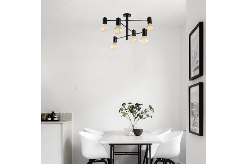 Lysekrone Hexaia Ned Sort - Sort - Belysning - Lamper & indendørsbelysning - Loftlampe - Pendellamper & hængelamper