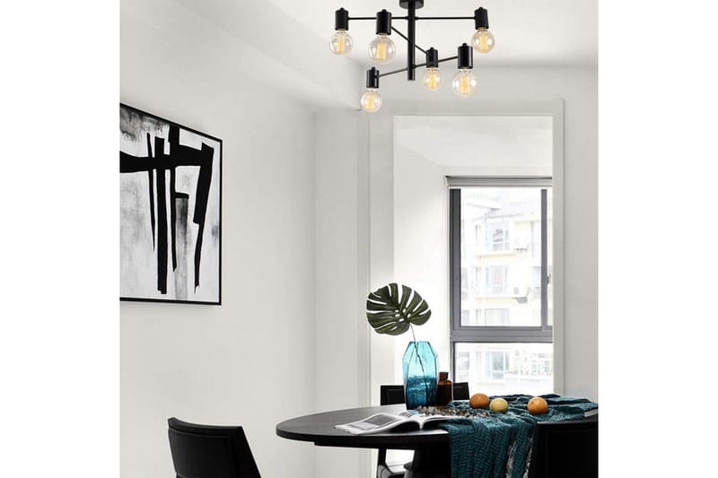 Lysekrone Hexaia Ned Sort - Sort - Belysning - Lamper & indendørsbelysning - Loftlampe - Pendellamper & hængelamper