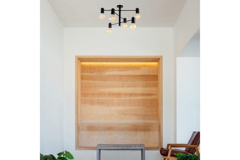 Lysekrone Hexaia Ned Sort - Sort - Belysning - Lamper & indendørsbelysning - Loftlampe - Pendellamper & hængelamper