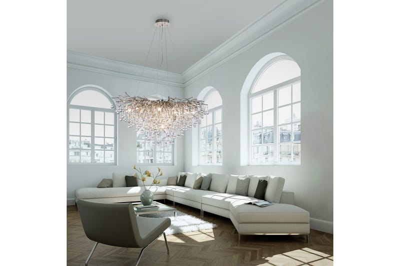 Lysekrone Icicle - 50x250x100 cm, Stål - Belysning - Lamper & indendørsbelysning - Loftlampe - Lysekroner