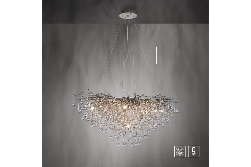 Lysekrone Icicle - 50x250x100 cm, Stål - Belysning - Lamper & indendørsbelysning - Loftlampe - Lysekroner