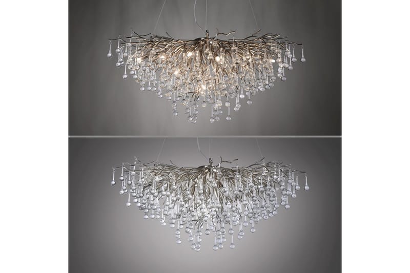 Lysekrone Icicle - 50x250x100 cm, Stål - Belysning - Lamper & indendørsbelysning - Loftlampe - Lysekroner