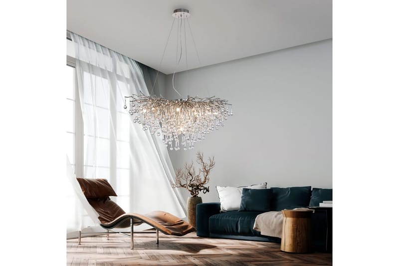 Lysekrone Icicle - 50x250x100 cm, Stål - Belysning - Lamper & indendørsbelysning - Loftlampe - Lysekroner
