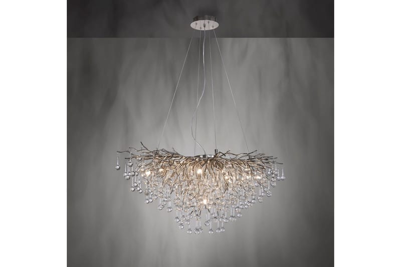 Lysekrone Icicle - 50x250x100 cm, Stål - Belysning - Lamper & indendørsbelysning - Loftlampe - Lysekroner