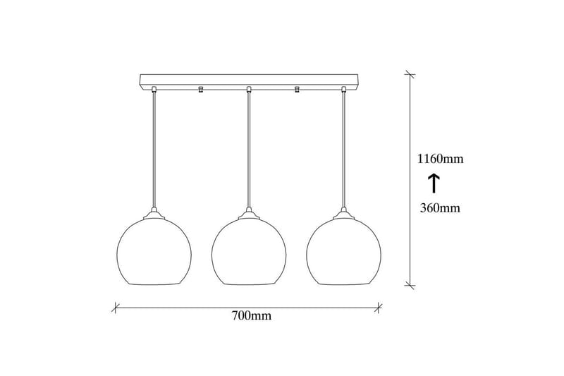 Lysekrone Jebax Tre Sort / Honning - Guld/Sort - Belysning - Lamper & indendørsbelysning - Loftlampe - Pendellamper & hængelamper