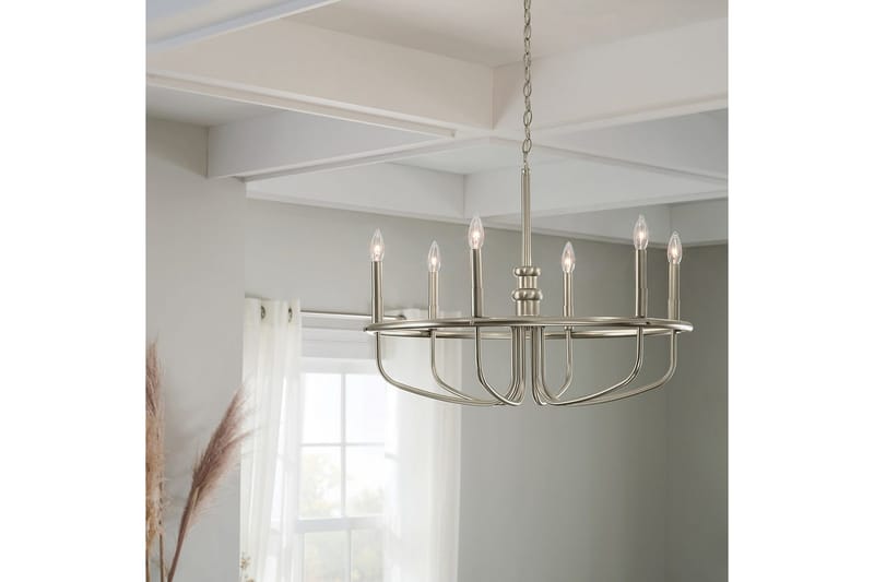 Lysekrone Kichler Capitol Hill 730x559 mm, Børstet Nikkel - 730x559 mm, Børstet Nikkel - Belysning - Lamper & indendørsbelysning - Loftlampe - Lysekroner