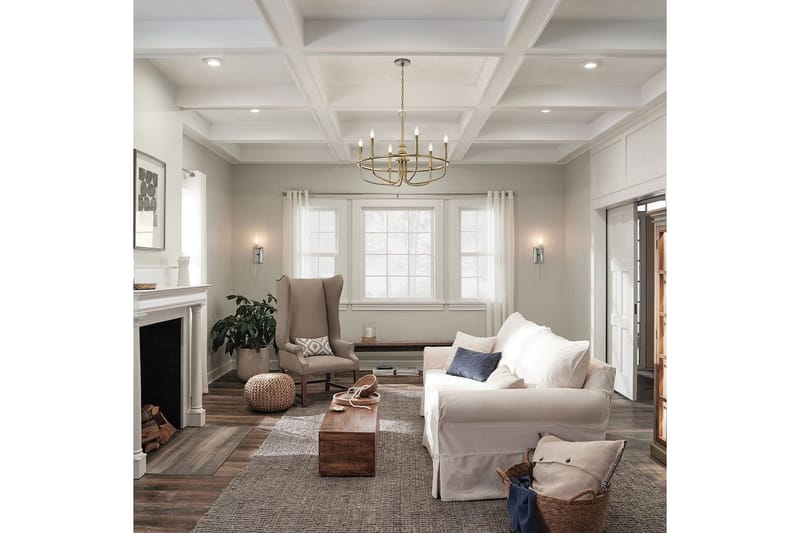 Lysekrone Kichler Capitol Hill 730x559 mm, Malet i naturlig messing - 730x559 mm, Malet i naturlig messing - Belysning - Lamper & indendørsbelysning - Loftlampe - Lysekroner