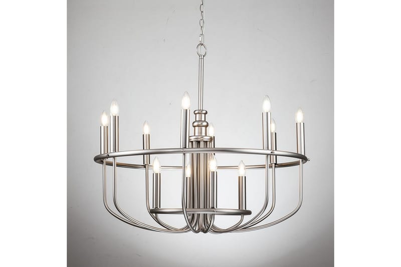 Lysekrone Kichler Capitol Hill 882x779 mm, Børstet Nikkel - 882x779 mm, Børstet Nikkel - Belysning - Lamper & indendørsbelysning - Loftlampe - Lysekroner