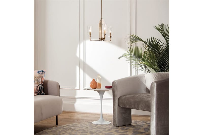 Lysekrone Kichler Kimrose 374x459 mm, Børstet Naturlig Messing - 374x459 mm, Børstet Naturlig Messing - Belysning - Lamper & indendørsbelysning - Loftlampe - Lysekroner