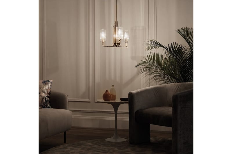 Lysekrone Kichler Kimrose 374x459 mm, Børstet Naturlig Messing - 374x459 mm, Børstet Naturlig Messing - Belysning - Lamper & indendørsbelysning - Loftlampe - Lysekroner