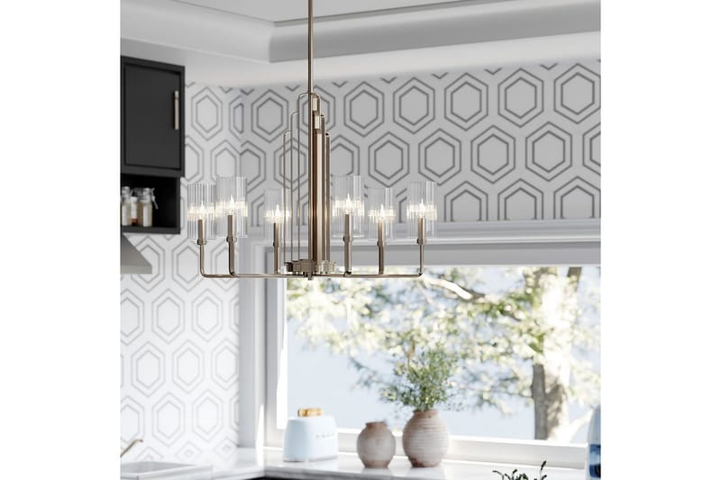 Lysekrone Kichler Kimrose 526x686 mm, Poleret Nikkel - 526x686 mm, Poleret Nikkel - Belysning - Lamper & indendørsbelysning - Loftlampe - Lysekroner