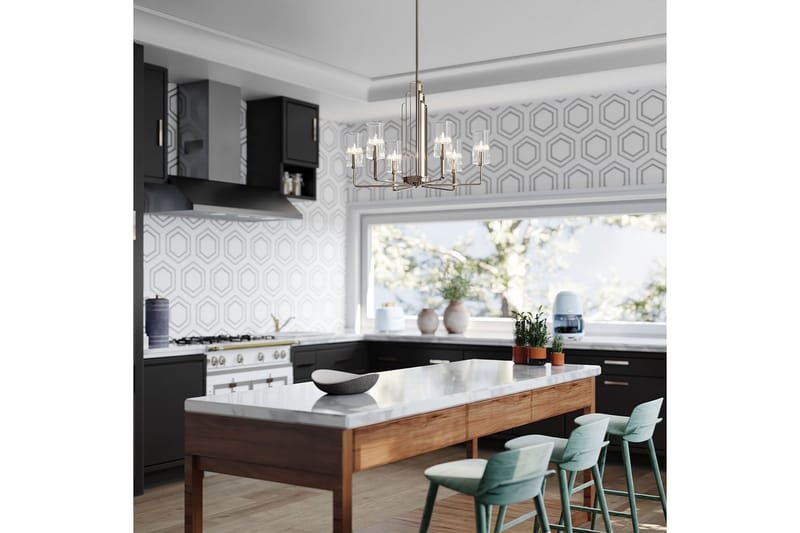 Lysekrone Kichler Kimrose 526x686 mm, Poleret Nikkel - 526x686 mm, Poleret Nikkel - Belysning - Lamper & indendørsbelysning - Loftlampe - Lysekroner