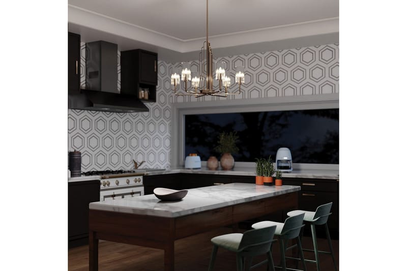 Lysekrone Kichler Kimrose 526x686 mm, Poleret Nikkel - 526x686 mm, Poleret Nikkel - Belysning - Lamper & indendørsbelysning - Loftlampe - Lysekroner
