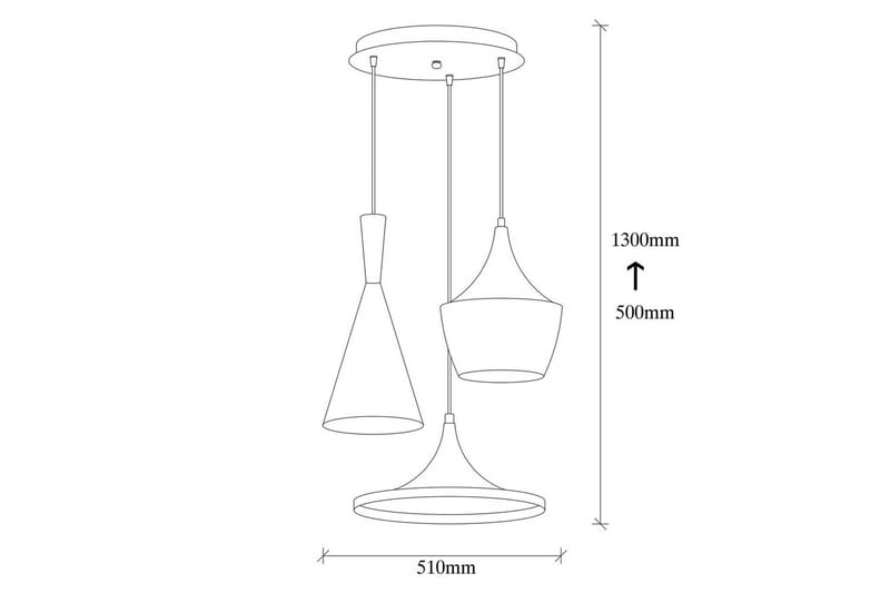 Lysekrone Mangol Sæt Sort / Rany - Guld/Sort - Belysning - Lamper & indendørsbelysning - Loftlampe - Pendellamper & hængelamper