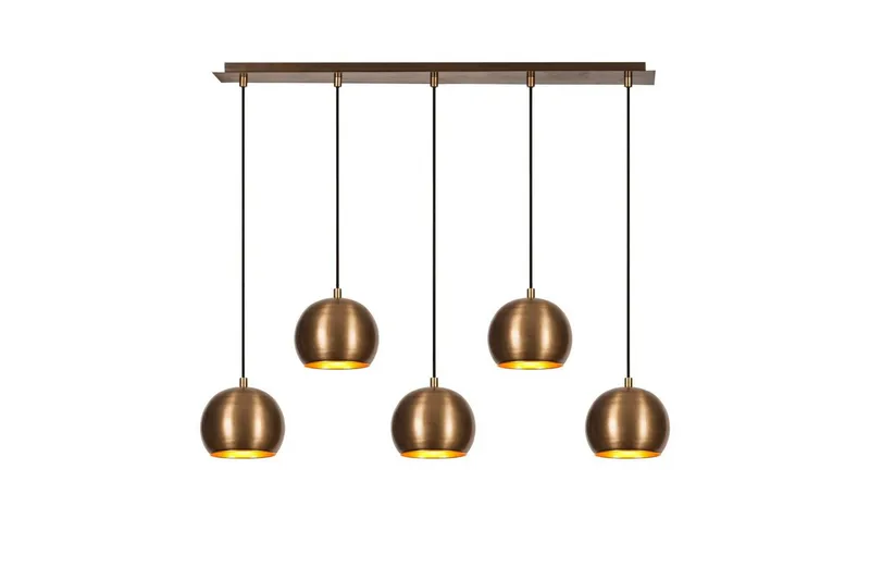 Lysekrone Rantesh Fem Vintage, Guld