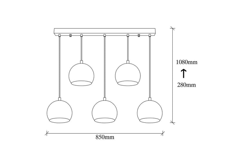Lysekrone Rantesh Fem Vintage - Guld - Belysning - Lamper & indendørsbelysning - Loftlampe - Pendellamper & hængelamper