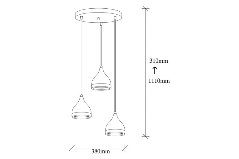 Lysekrone Soodne Sort / Kobber - Kobber/Sort - Belysning - Lamper & indendørsbelysning - Loftlampe - Pendellamper & hængelamper