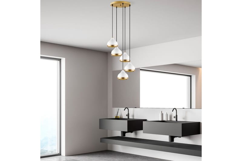 Lysekrone Soodni Fem Sufia Hvid - Hvid - Belysning - Lamper & indendørsbelysning - Loftlampe - Pendellamper & hængelamper