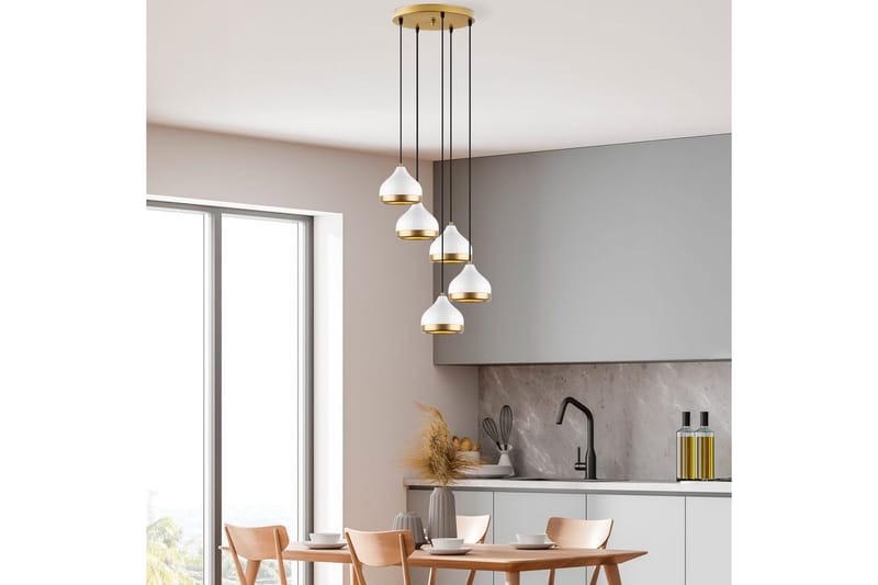 Lysekrone Soodni Fem Sufia Hvid - Hvid - Belysning - Lamper & indendørsbelysning - Loftlampe - Pendellamper & hængelamper