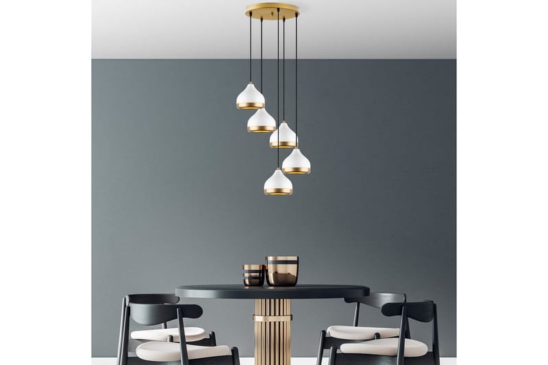 Lysekrone Soodni Fem Sufia Hvid - Hvid - Belysning - Lamper & indendørsbelysning - Loftlampe - Pendellamper & hængelamper