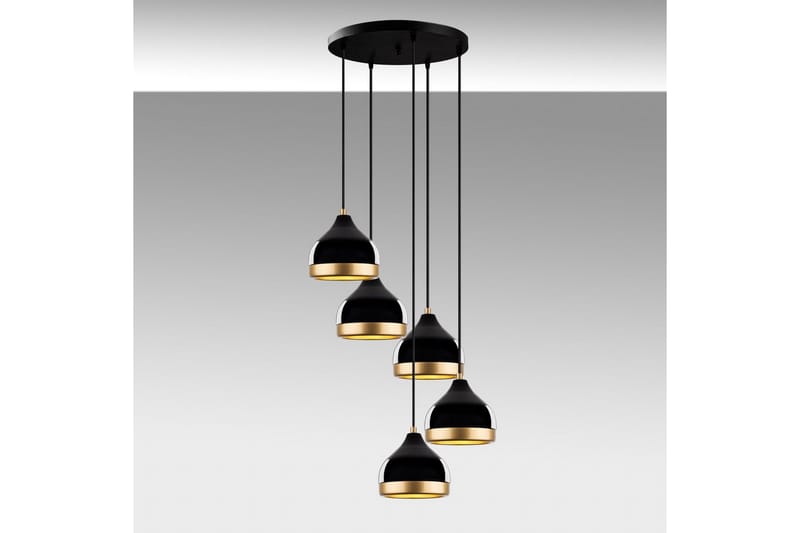 Lysekrone Soodni Fem Sufia Sort - Sort - Belysning - Lamper & indendørsbelysning - Loftlampe - Pendellamper & hængelamper