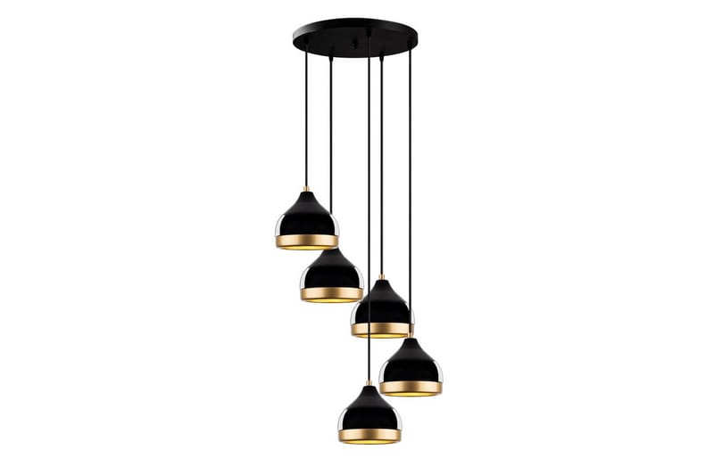 Lysekrone Soodni Fem Sufia Sort - Sort - Belysning - Lamper & indendørsbelysning - Loftlampe - Pendellamper & hængelamper