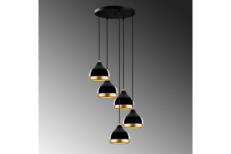 Lysekrone Soodni Fem Sufia Sort - Sort - Belysning - Lamper & indendørsbelysning - Loftlampe - Pendellamper & hængelamper