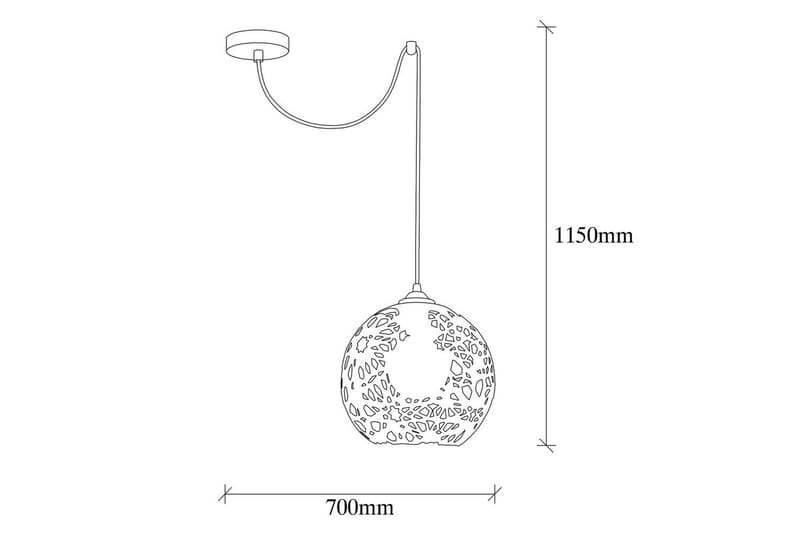 Lysekrone Sourab Sort - Sort - Belysning - Lamper & indendørsbelysning - Loftlampe - Pendellamper & hængelamper