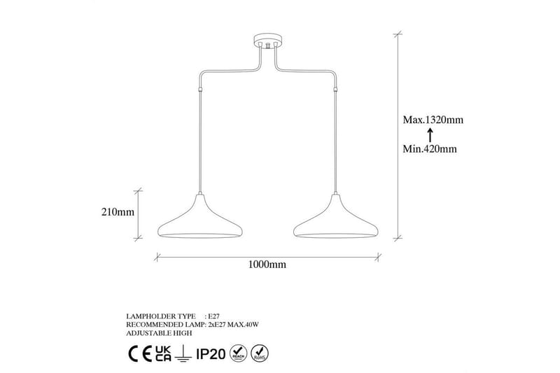 Lysekrone Subesh to stykker Antik - Antik - Belysning - Lamper & indendørsbelysning - Loftlampe - Pendellamper & hængelamper