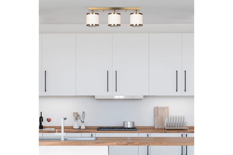 Lysekrone Talra Three Vintage - Guld - Belysning - Lamper & indendørsbelysning - Loftlampe - Plafond