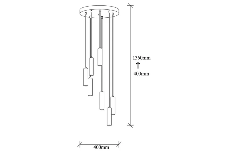 Lysekrone Tembra Seven Vintage - Guld - Belysning - Lamper & indendørsbelysning - Loftlampe - Pendellamper & hængelamper