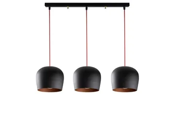 Lysekrone Zana Sort / Rød Vandret Tre - Rød/Sort - Belysning - Lamper & indendørsbelysning - Loftlampe - Pendellamper & hængelamper