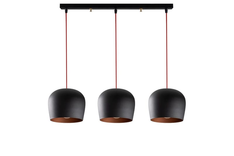 Lysekrone Zana Sort / Rød Vandret Tre - Rød/Sort - Belysning - Lamper & indendørsbelysning - Loftlampe - Pendellamper & hængelamper