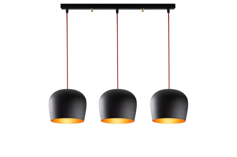 Lysekrone Zana Sort / Rød Vandret Tre - Rød/Sort - Belysning - Lamper & indendørsbelysning - Loftlampe - Pendellamper & hængelamper