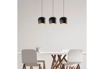Lysekrone Zana Sort / Rød Vandret Tre - Rød/Sort - Belysning - Lamper & indendørsbelysning - Loftlampe - Pendellamper & hængelamper