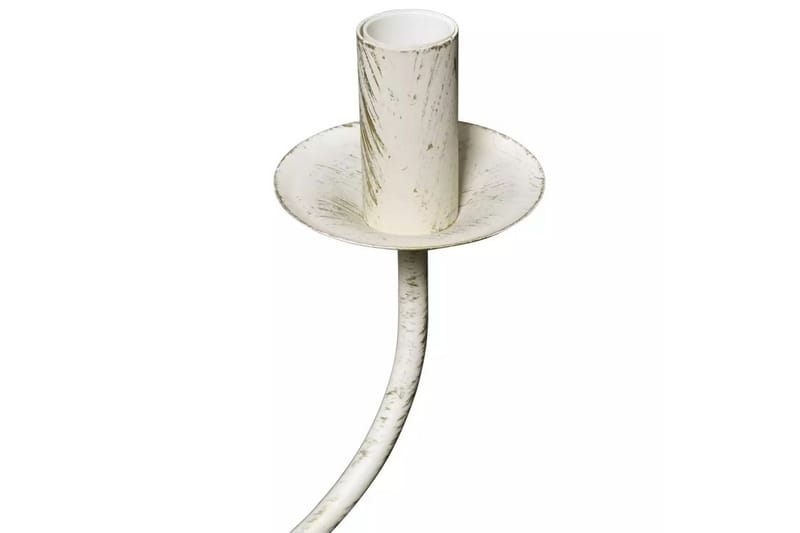 Antik Hvidt Metal Lysekrone 8 X E14 Pærer - Hvid - Belysning - Lamper & indendørsbelysning - Loftlampe - Lysekroner