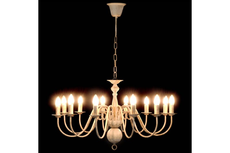 Lysekrone 12 X E14-Pærer Antik Hvid - Hvid - Belysning - Lamper & indendørsbelysning - Loftlampe - Lysekroner