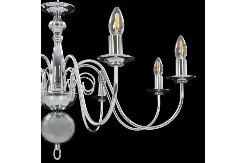 Lysekrone 8 X E14-Pærer Sølvfarvet - Sølv - Belysning - Lamper & indendørsbelysning - Loftlampe - Lysekroner