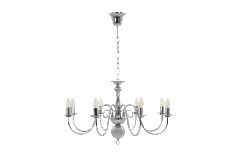 Lysekrone 8 X E14-Pærer Sølvfarvet - Sølv - Belysning - Lamper & indendørsbelysning - Loftlampe - Lysekroner