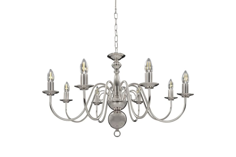 Lysekrone 8 X E14-Pærer Sølvfarvet - Sølv - Belysning - Lamper & indendørsbelysning - Loftlampe - Lysekroner