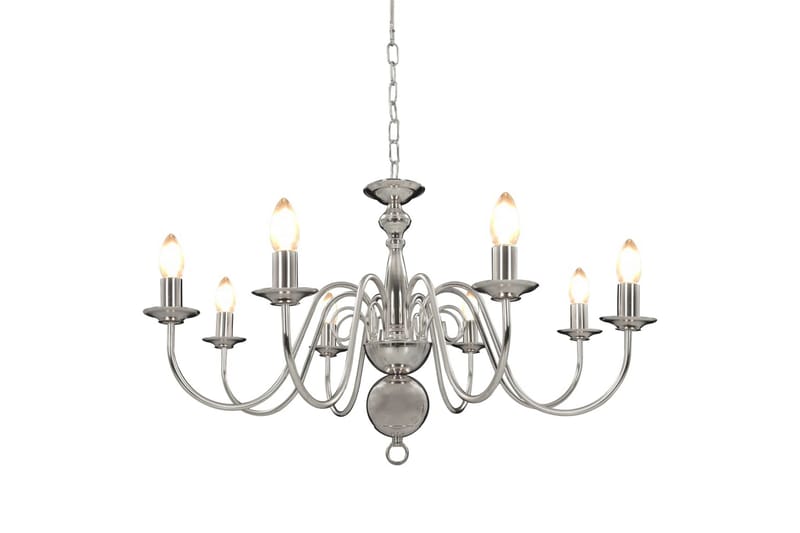 Lysekrone 8 X E14-Pærer Sølvfarvet - Sølv - Belysning - Lamper & indendørsbelysning - Loftlampe - Lysekroner