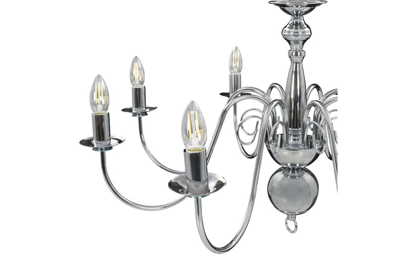 Lysekrone 8 X E14-Pærer Sølvfarvet - Sølv - Belysning - Lamper & indendørsbelysning - Loftlampe - Lysekroner