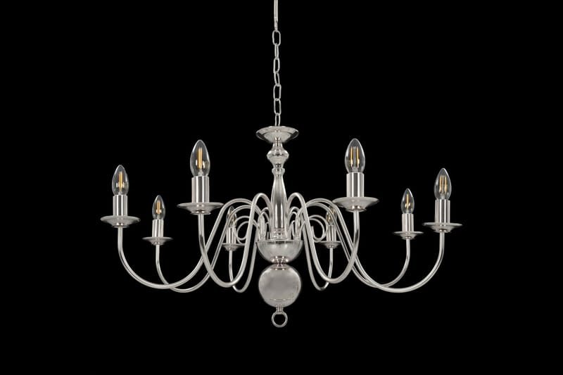 Lysekrone 8 X E14-Pærer Sølvfarvet - Sølv - Belysning - Lamper & indendørsbelysning - Loftlampe - Lysekroner