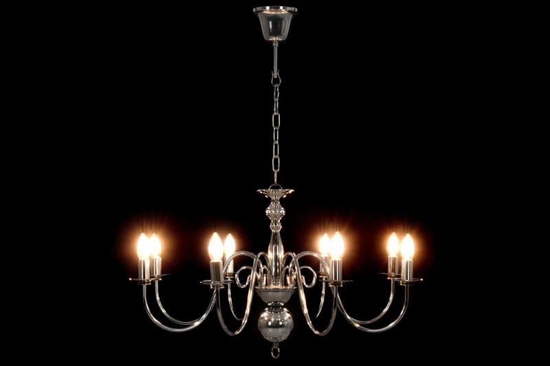 Lysekrone 8 X E14-Pærer Sølvfarvet - Sølv - Belysning - Lamper & indendørsbelysning - Loftlampe - Lysekroner