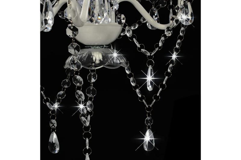 Lysekrone Med Perler Rund 3 X E14 Hvid - Hvid - Belysning - Lamper & indendørsbelysning - Loftlampe - Lysekroner