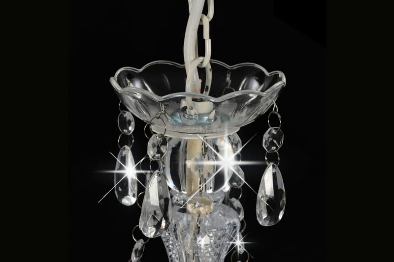 Lysekrone Med Perler Rund 3 X E14 Hvid - Hvid - Belysning - Lamper & indendørsbelysning - Loftlampe - Lysekroner