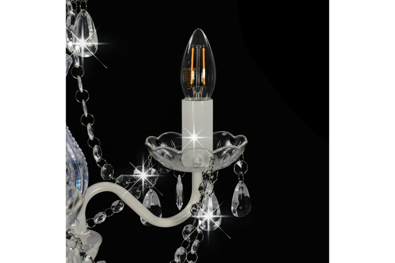 Lysekrone Med Perler Rund 3 X E14 Hvid - Hvid - Belysning - Lamper & indendørsbelysning - Loftlampe - Lysekroner